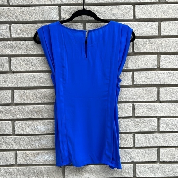 RW&Co Royal Blue Cap Sleeve Top Sz S - Picture 8 of 8